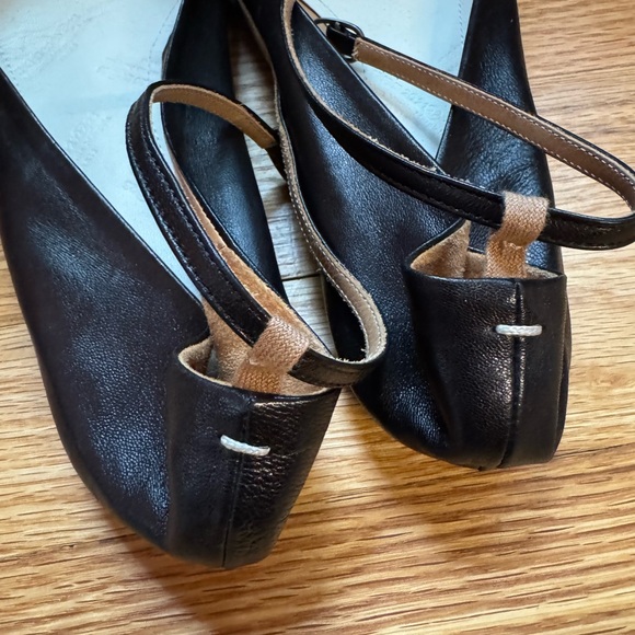 Maison Martin Margiela Line 22 Black Ankle-Strap Ballet Flats 39.5 9.5 - Picture 2 of 6